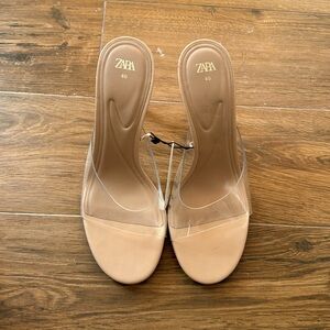 Hott summer trend! Clear Zara heels!